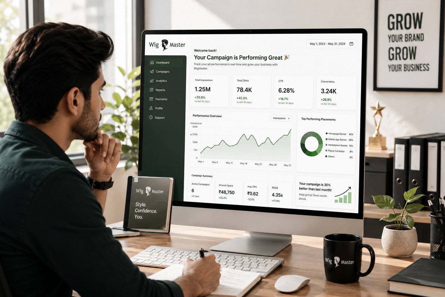 Business advertising campaign growth